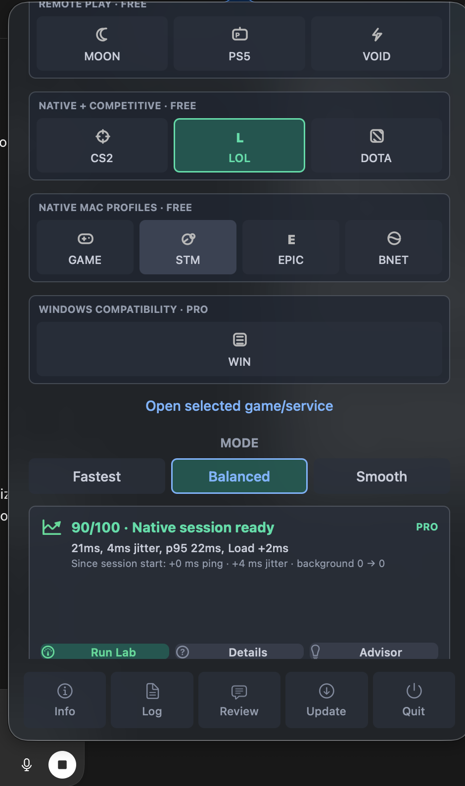 Real CloudBoost Session Lab result showing native session score and before-after context